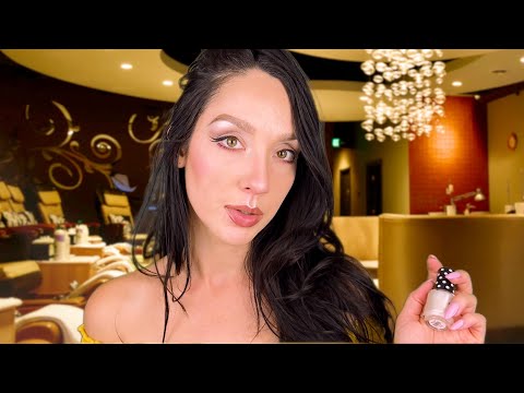 ASMR - Doing Your Nails | Nail Salon / Manicure Roleplay | Gum Chewing | Personal Attention