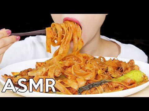 ASMR Bean Sprout Bulgogi Noodles 콩나물불고기+넓적쌀국수 리얼사운드 먹방 Eating Sounds