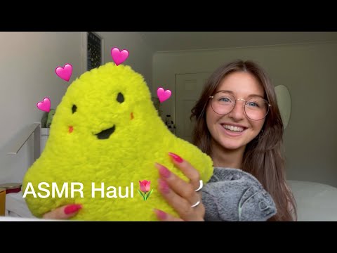 ASMR Haul🌷🩷 With rambles, tapping, scratching etc.