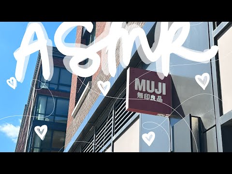 asmr in public: come to muji with me!!