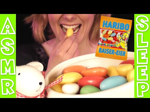 ASMR eating chewy soft candy | HARIBO easter eggs 🐰🥚