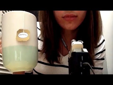 [ASMR] Gulping Sounds - With Tapping and Scratching on a Tea Cup