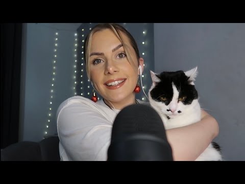 ASMR with my cat | fur scratching, purring