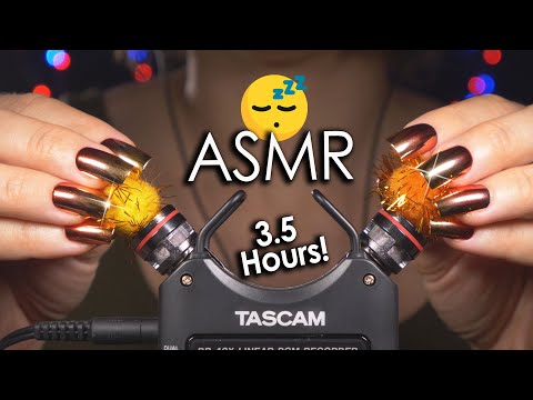 [Tascam ASMR] 😴 3.5 Hours Deep Brain Scratching (No Talking) Intense Relaxing Sound