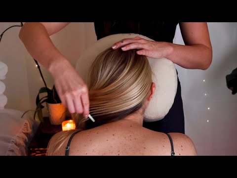 ASMR Hair Brushing and Classic Back Scratch for Sleep and Relaxation (Whisper)
