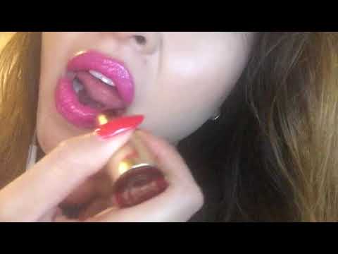 ASMR | gum smacking lipstick application inaudible