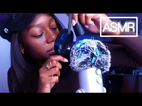 ASMR Eating & Plucking The Bugs Out of My Microphone 🪲🐛 Fake Chewing Sounds + Light Mouth Clicking