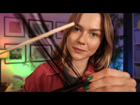 ASMR Scalp Check, Treatment, Care & Haircut RP.  Soft Spoken/whispers ( Personal Attention)