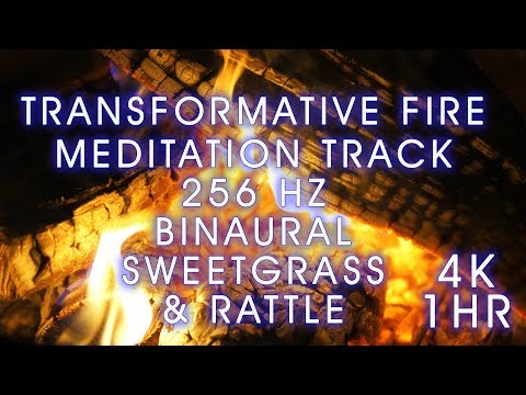 Fire Meditation Healing Sounds for Creative Energy and Transformation. Binaural 4K 256 Hz. ASMR