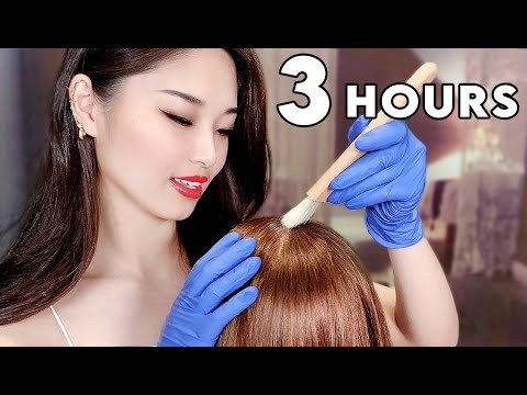 [ASMR] Sleep Recovery ~ 3 Hours of Hair Treatments & Styling