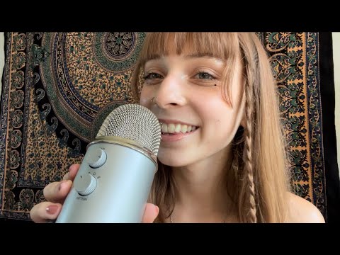 ASMR gentle mouth sounds + hand movements 🌬