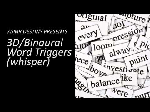 ASMR Word Triggers ~ Whispered (3D, binaural, ear-to-ear, sleep)