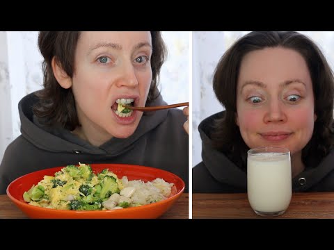 ASMR Whisper Eating Sounds | Scrambled Eggs Broccoli & "Kefir" | Mukbang 먹방