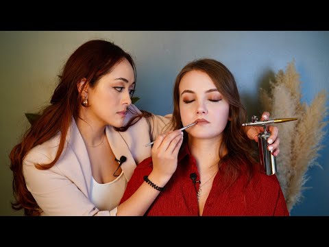 ASMR Mob Wife Makeup & Skincare: Airbrush Application, Smokey Eye Look | Soft Spoken 'Unintentional'