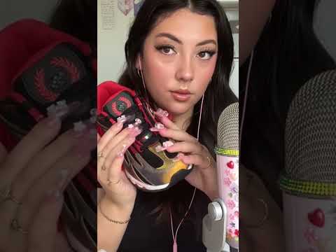 ASMR sneaker tapping and scratching (full SSSTUFFF unboxing on my channel)