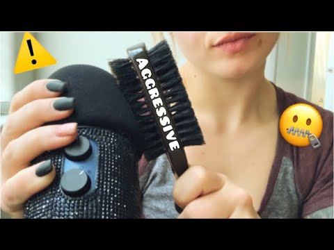 ASMR FAST & AGGRESSIVE MIC TRIGGERS NO TALKING + HAND SOUNDS