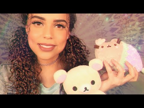ASMR ~  My Plushie Collection ~ Show & Tell for a GOOD NIGHT SLEEP (Fabric Sounds, Crinkly Jacket )