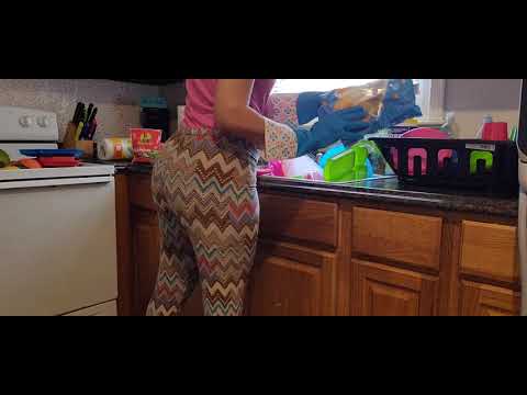 LET'S CLEAN THE KITCHEN|WASHING DISHES| PUTTING DISHES AWAY|WIPING DOWN |ASMR|
