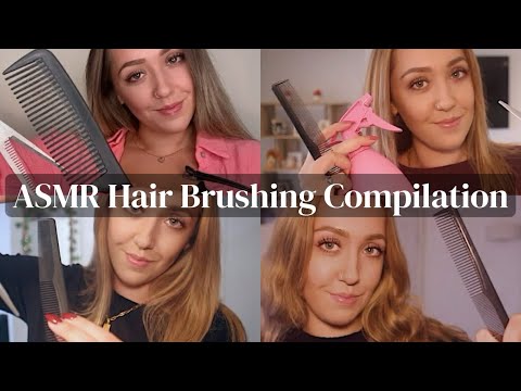 ASMR Hairbrushing Compilation - Brush Sounds/Hair Sounds RP