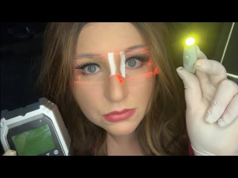 ASMR Droid Repair Roleplay | Pen Light | Breathing | Gloves | Up Close