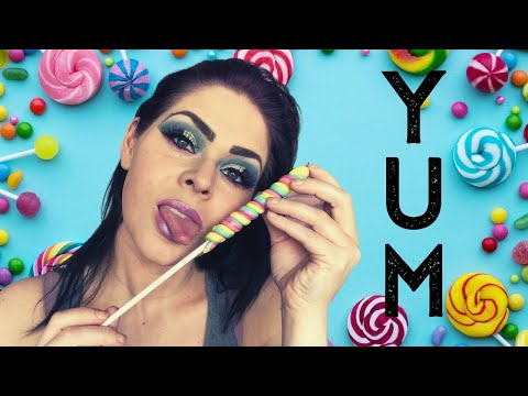 ASMR | Rainbow Lollipop Licking | Sooo Satisfying! 🍭 Yummy Mouth Sounds (RE-UPLOAD)