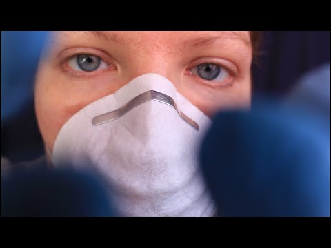Detailed examination for your headache and flu symptoms, ASMR gloves and other tingly props