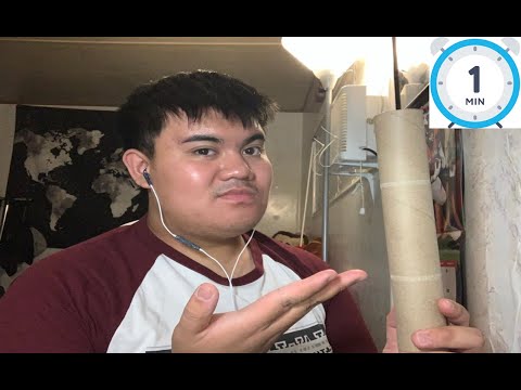 ASMR 1 Minute with a Paper Towel Roll (Tapping, Scratching & Mouth Sounds)