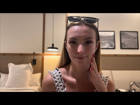 ASMR in our HOTEL ROOM in Spain (soft spoken, close-up)