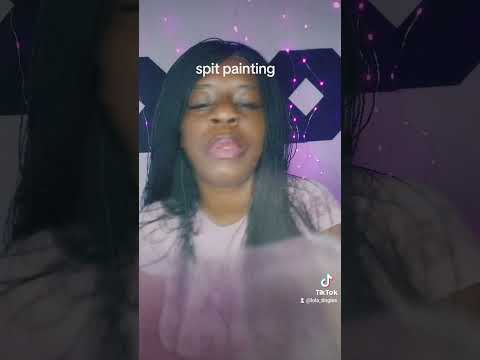 fast and aggressive spit painting #asmrvideos #asmr #spitpainting