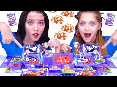 MILKA CHOCOLATE PARTY ONE COLOR FOOD CHALLENGE By LiLiBu