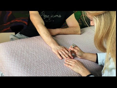ASMR Hand Exam + Massage on a Real Person to Help you Relax | Normally spoken, Skin touch, Palpation