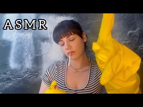 ASMR | Relaxing Hand Movements Rubber Gloves & Smoking