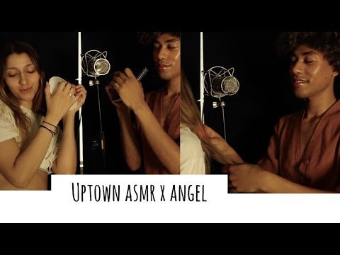 Hair Brushing, Mic Brushing, Scratching, Tapping ASMR (minimal talking) Uptown ASMR feat. Angel