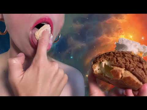 ASMR Food Porn Video-Cream Puffs in Outer Space
