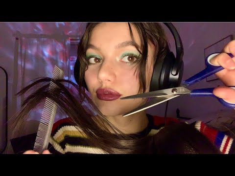 ASMR | Casual Haircut Roleplay (Fast & Aggressive) Hair Brushing, Personal Attention, Scissors, ++