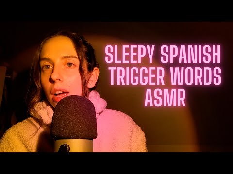 ASMR | Sleepy Spanish Trigger words | Soft whispers | Deep Relaxation