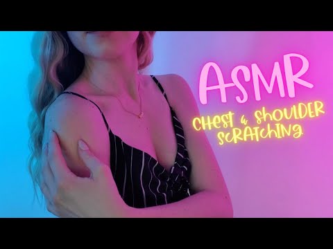 ❤ ASMR | Chest, Shoulder, and Neck Scratching and Tracing with Hair Play (No Talking) ACMP ❤