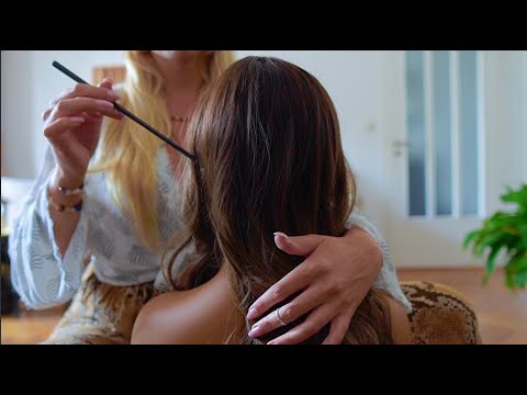 ASMR soft spoken super soft touch | scalp scratching, hairplay, back tracing for deep sleep