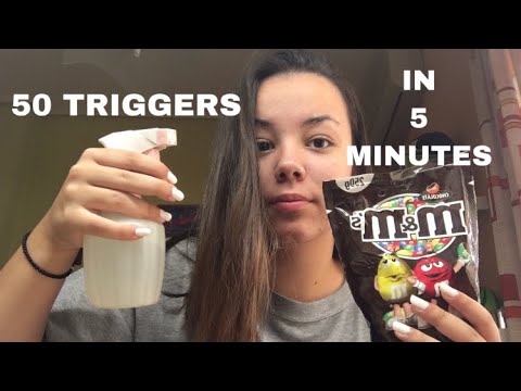 ASMR 50 Triggers in 5 minutes