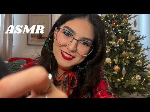 ASMR Getting You Ready for a Holiday Party! 🎄(makeup roleplay, styling, pampering, hair brushing)
