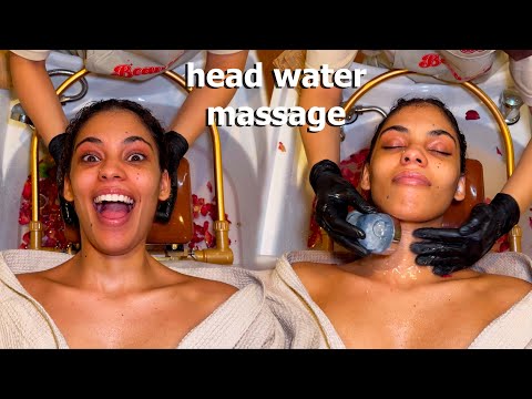 ASMR: Relaxing Head Water Massage Spa!