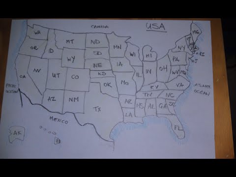 ASMR - Map of USA - Australian Accent - Describing in a Quiet Whisper (No Chewing Gum)