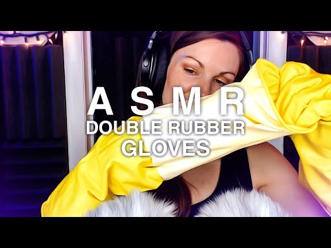 ASMR DOUBLE dishwashing gloves & asmr fast hand movements