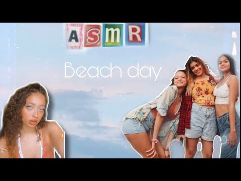 ASMR~ Beach day (Mouth Sounds) Wave sounds🌊 ♡ ♡