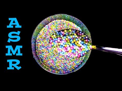 ASMR: Mixing little Colored Styrofoam balls (No talking, crinkles)