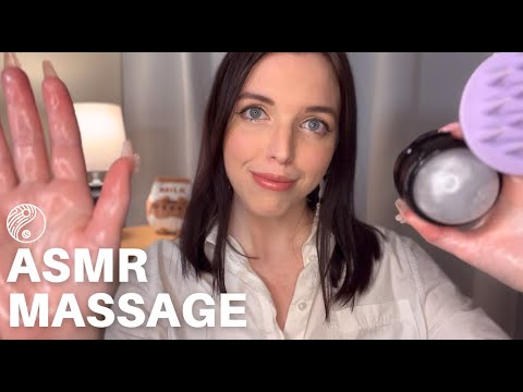 ASMR Body & Scalp Massage for Sleep | Soft Spoken Roleplay, Oil, Roller Ball