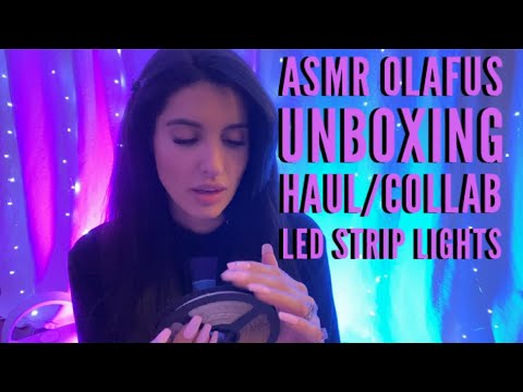 ASMR Olafus Unboxing / Haul & Collaboration Part II 💕💙💜💗💛💚🧡♥️Ambient Lights 💡 💡💡