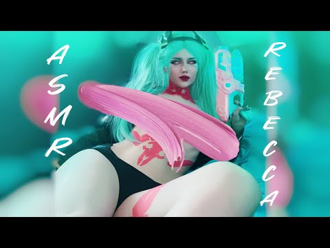 ♡ ASMR Stockings & Cloth Scratching / Rebecca Cyberpunk Cosplay