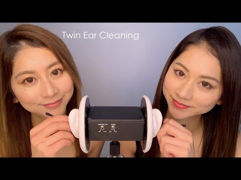 【ASMR】Twin Ear cleaning 【音フェチ】