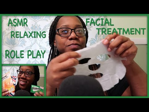 ASMR | Relaxing Facial Treatment | Personal Attention | RolePlay | Chewing Gum